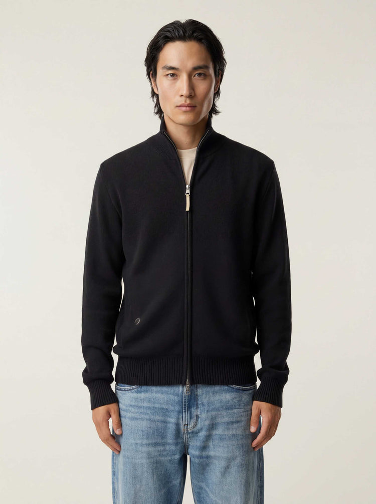 The Everyday Zip Through Jumper Anthracite Black Image