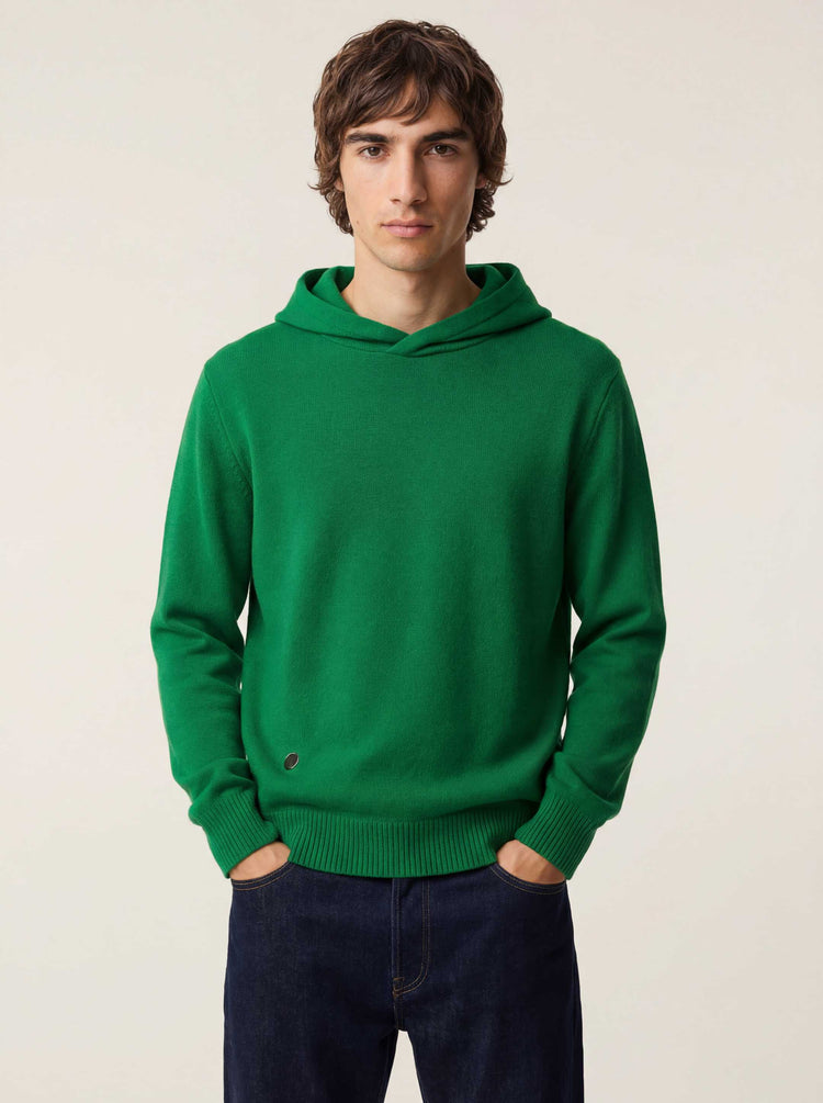 The Signature Merino Hoodie Bottle Green Image
