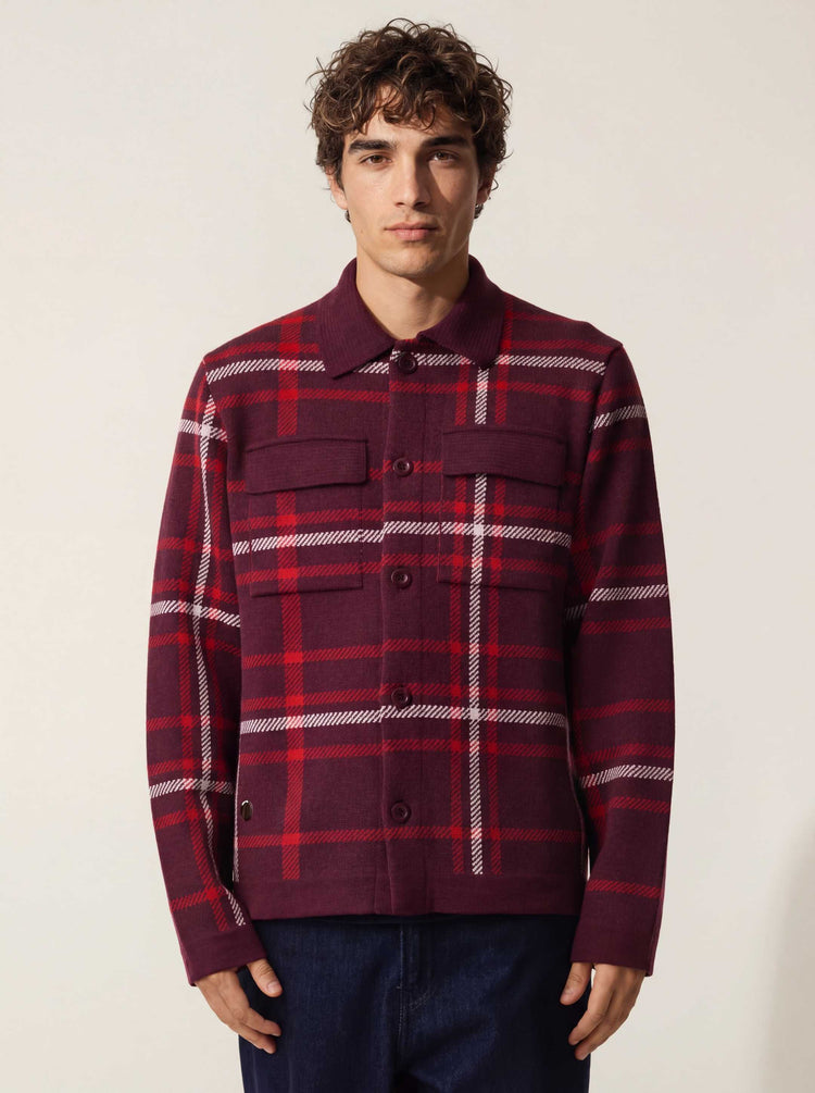The Plaid Over Shirt Konini Burgundy Image