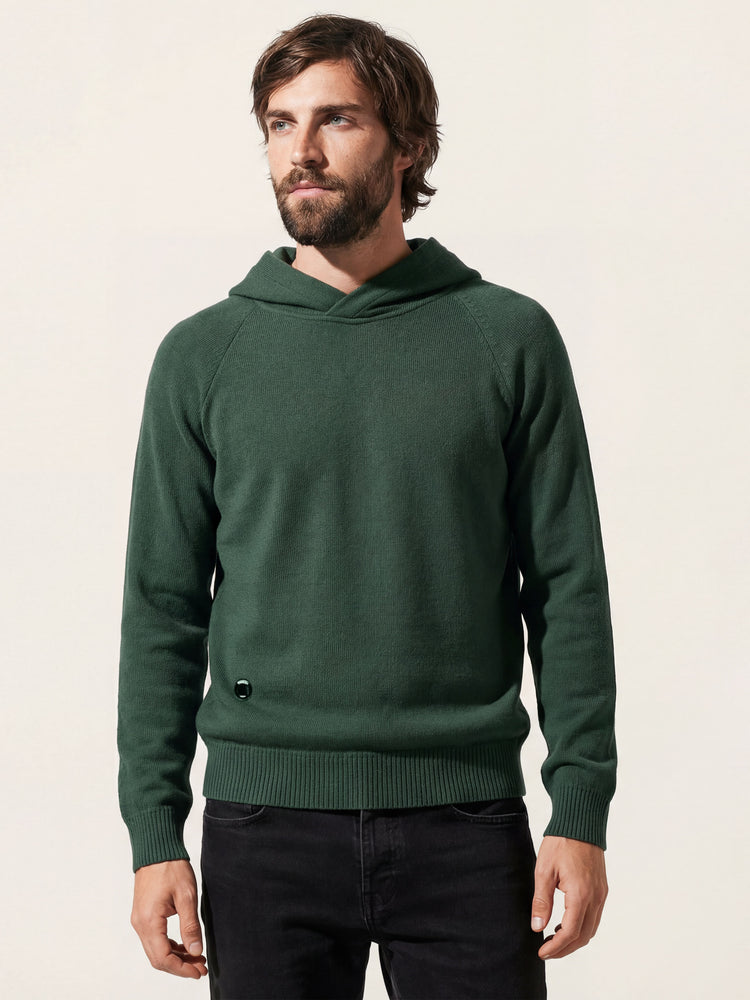 The Knitted Hoodie Emerald Green Image