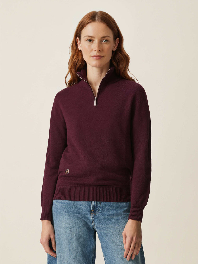 The Half Zip Jumper Konini Burgundy Image