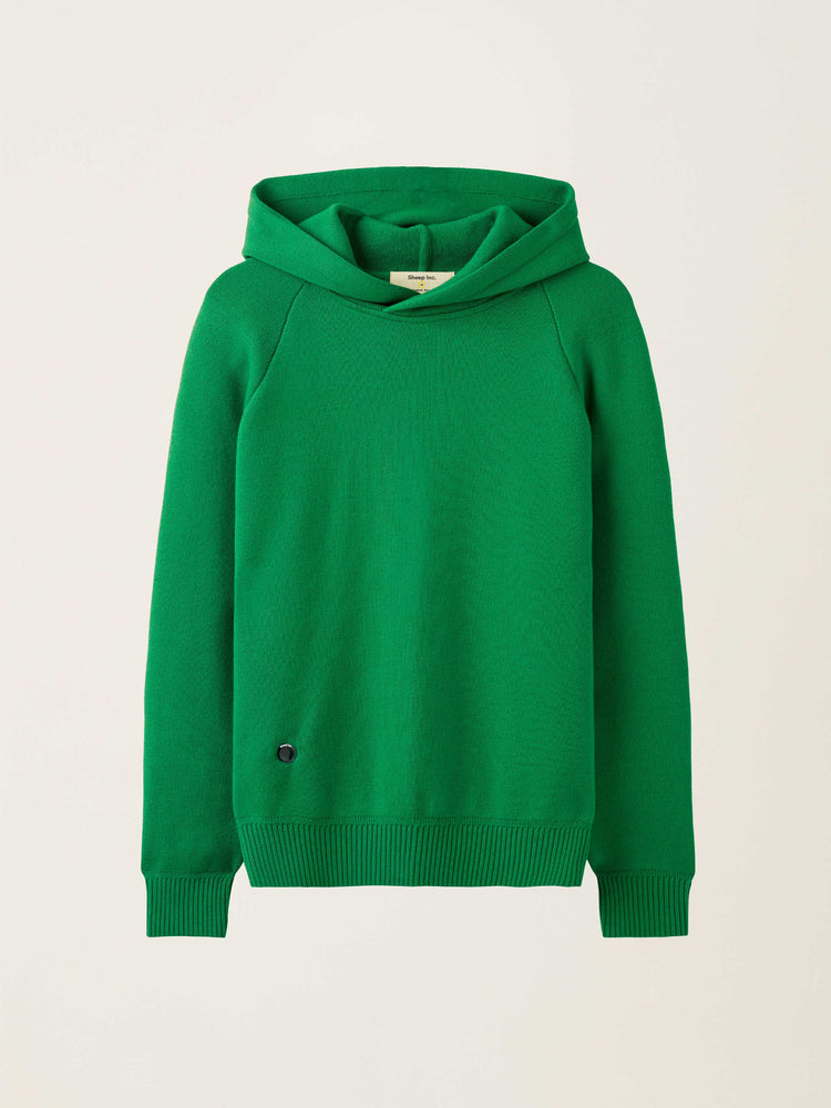 The Knitted Hoodie Bottle Green Image