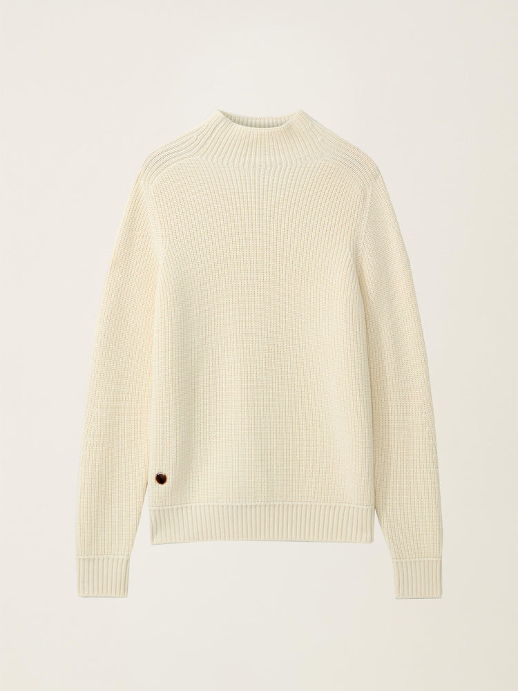 The Soft-Knit High Neck Raw White Image