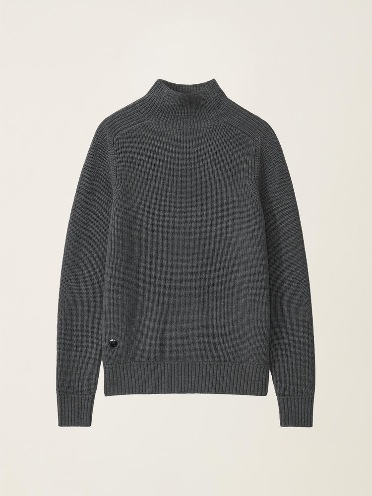 The Soft-Knit High Neck Slate Grey Image