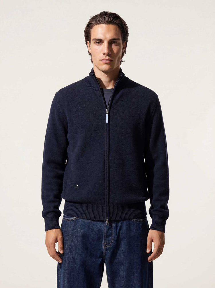 The Everyday Zip Through Jumper Pacific Blue Image