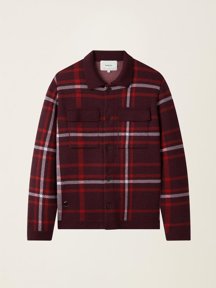 The Plaid Over Shirt Konini Burgundy Image