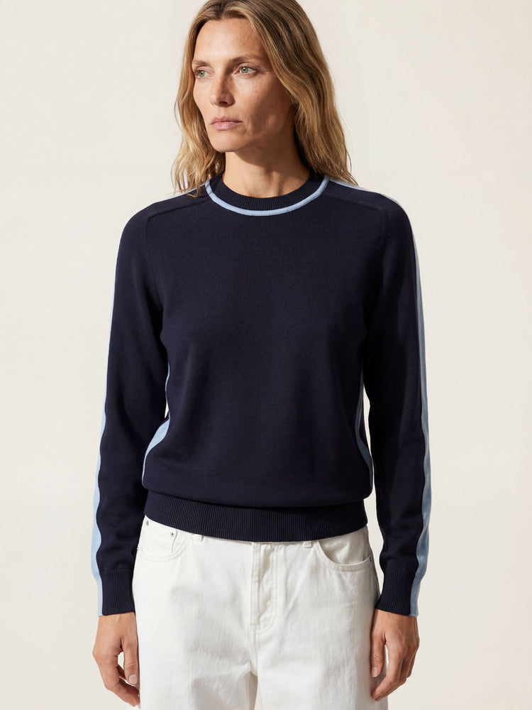 The Silhouette Crewneck Jumper Pacific Blue Image