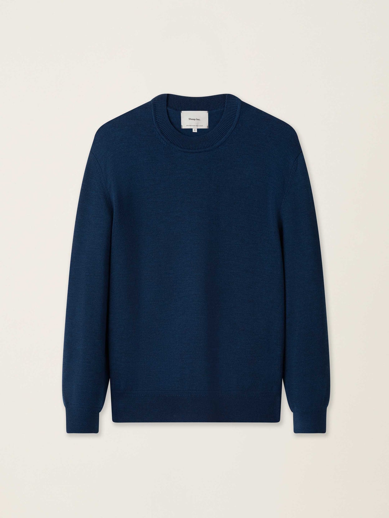 The Boxy Knitted Crewneck Tasman Blue Male Image