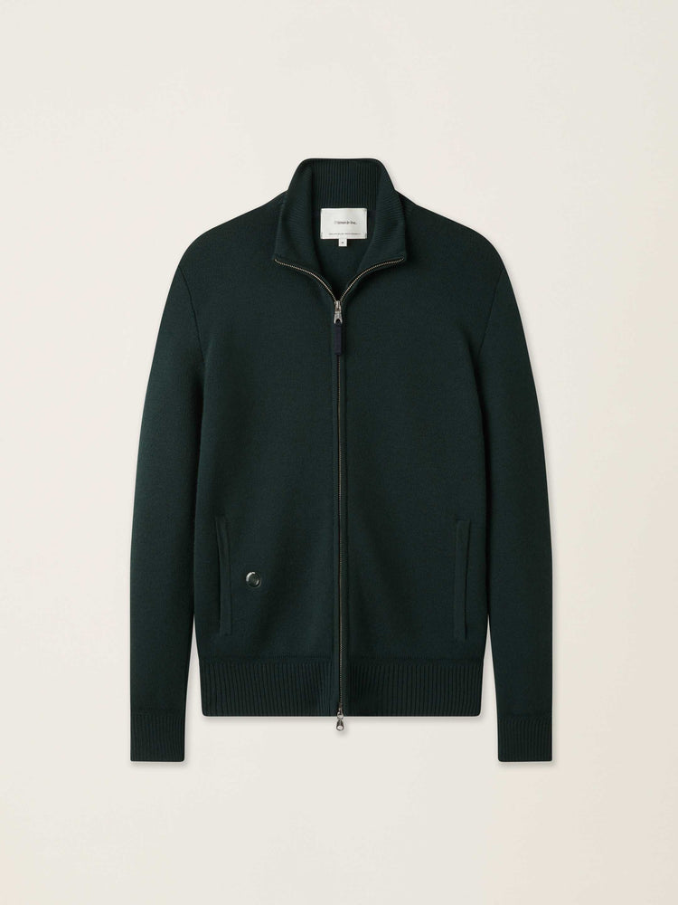 The Everyday Zip Through Jumper Forest Green Image