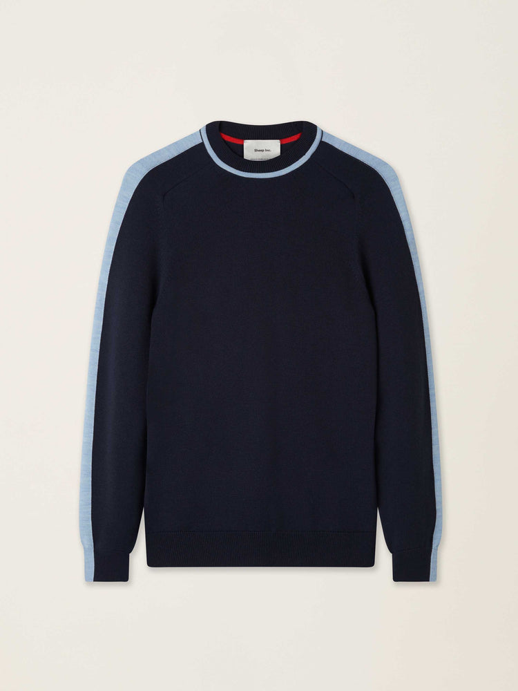 The Silhouette Crewneck Jumper Pacific Blue Image