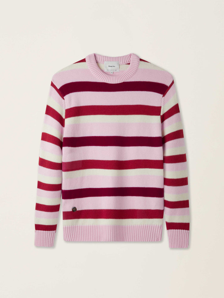 The Stripe Crewneck Jumper Candyfloss Pink Image