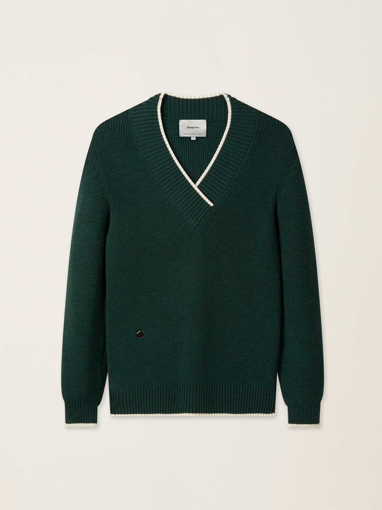 The Vale V-Neck Emerald Green Image