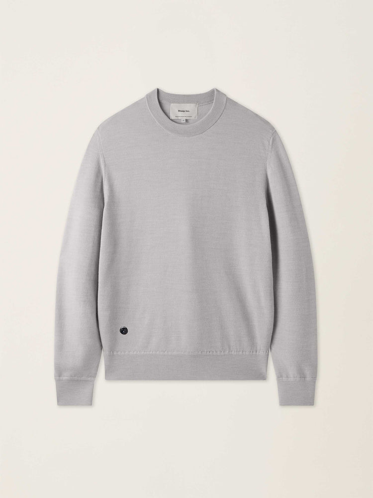 The Fine Knit Crewneck Moon Grey Image