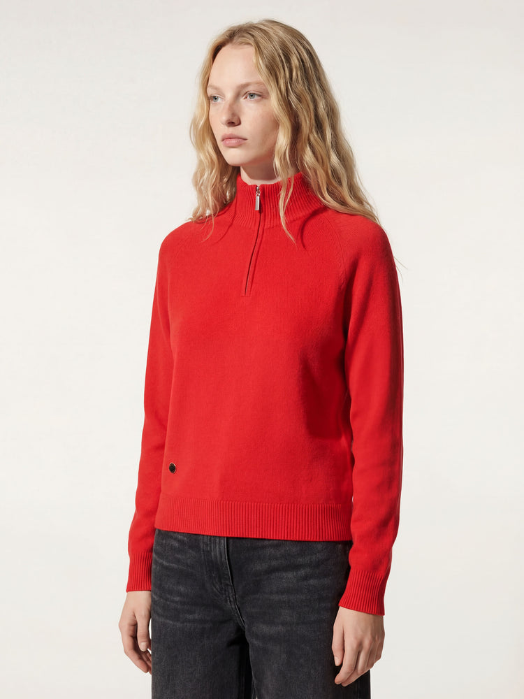 The Half Zip Poppy Red Image