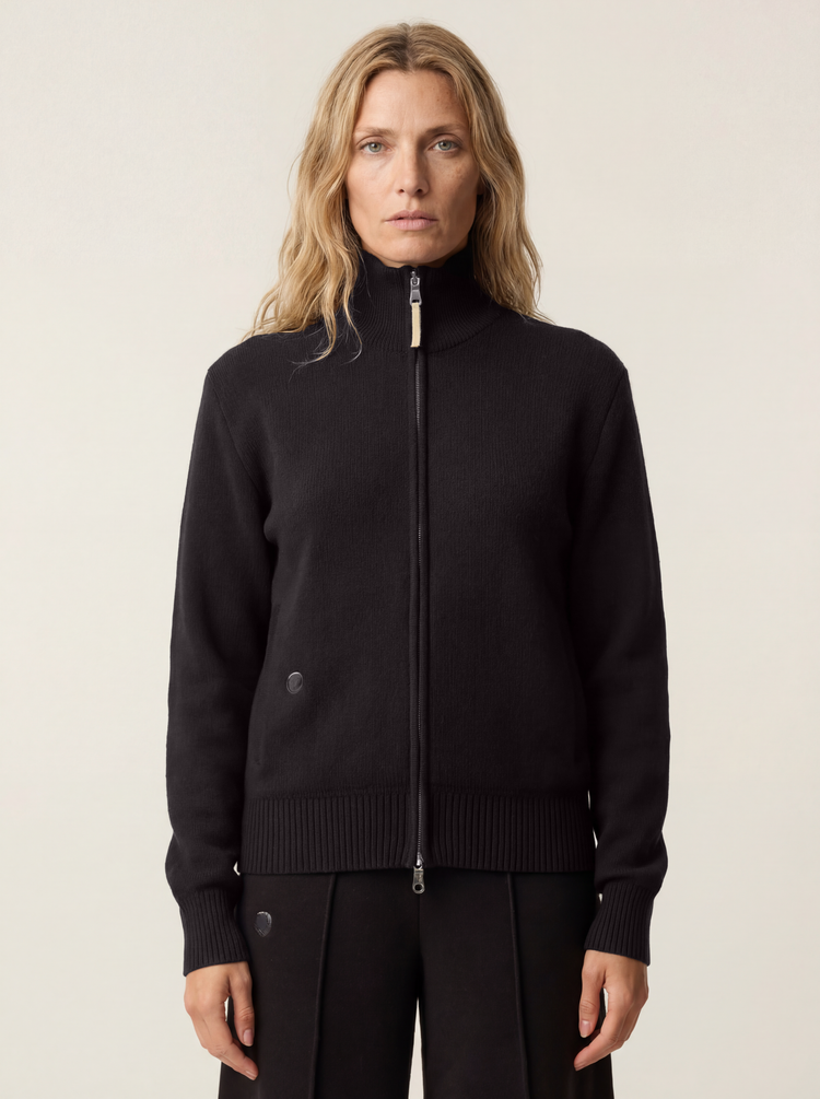 The Everyday Zip Through Jumper Anthracite Black Image